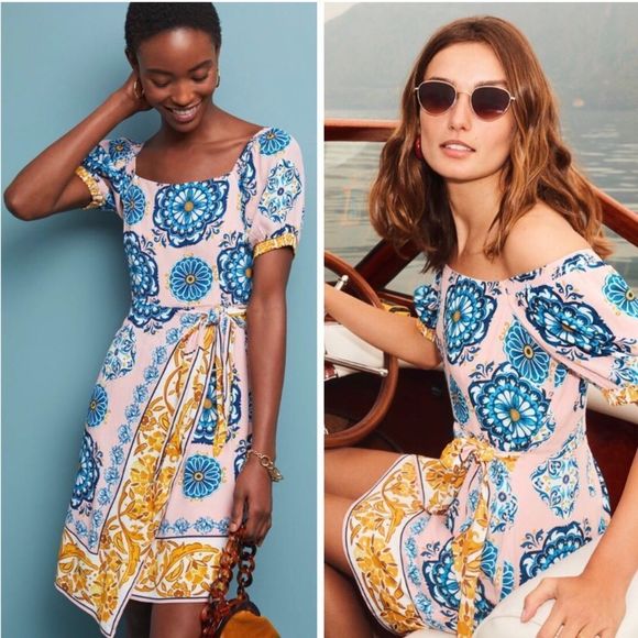 Maeve Resort Wrap Dress Anthropologie NWT Size 10